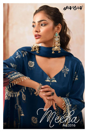 Jay Vijay Meeha 3316 Premium Bemberg Silk Dress Material