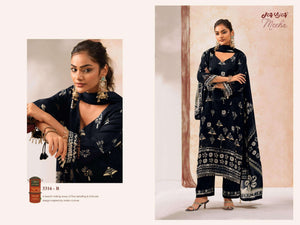 Jay Vijay Meeha 3316 Premium Bemberg Silk Dress Material - Amrah Wholesale