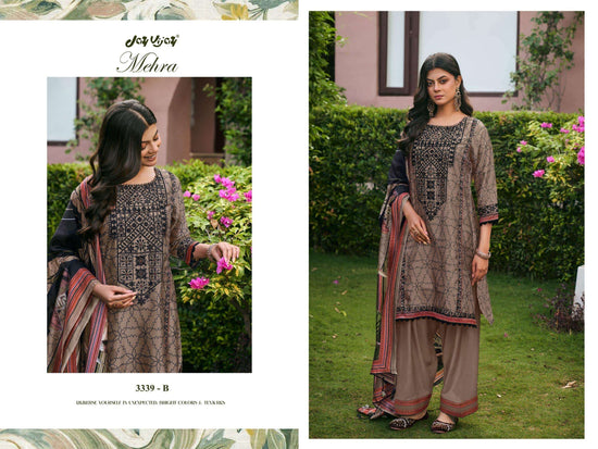 Jay Vijay Mehra 3339 Bemberg Tussar Silk Salwar Suit