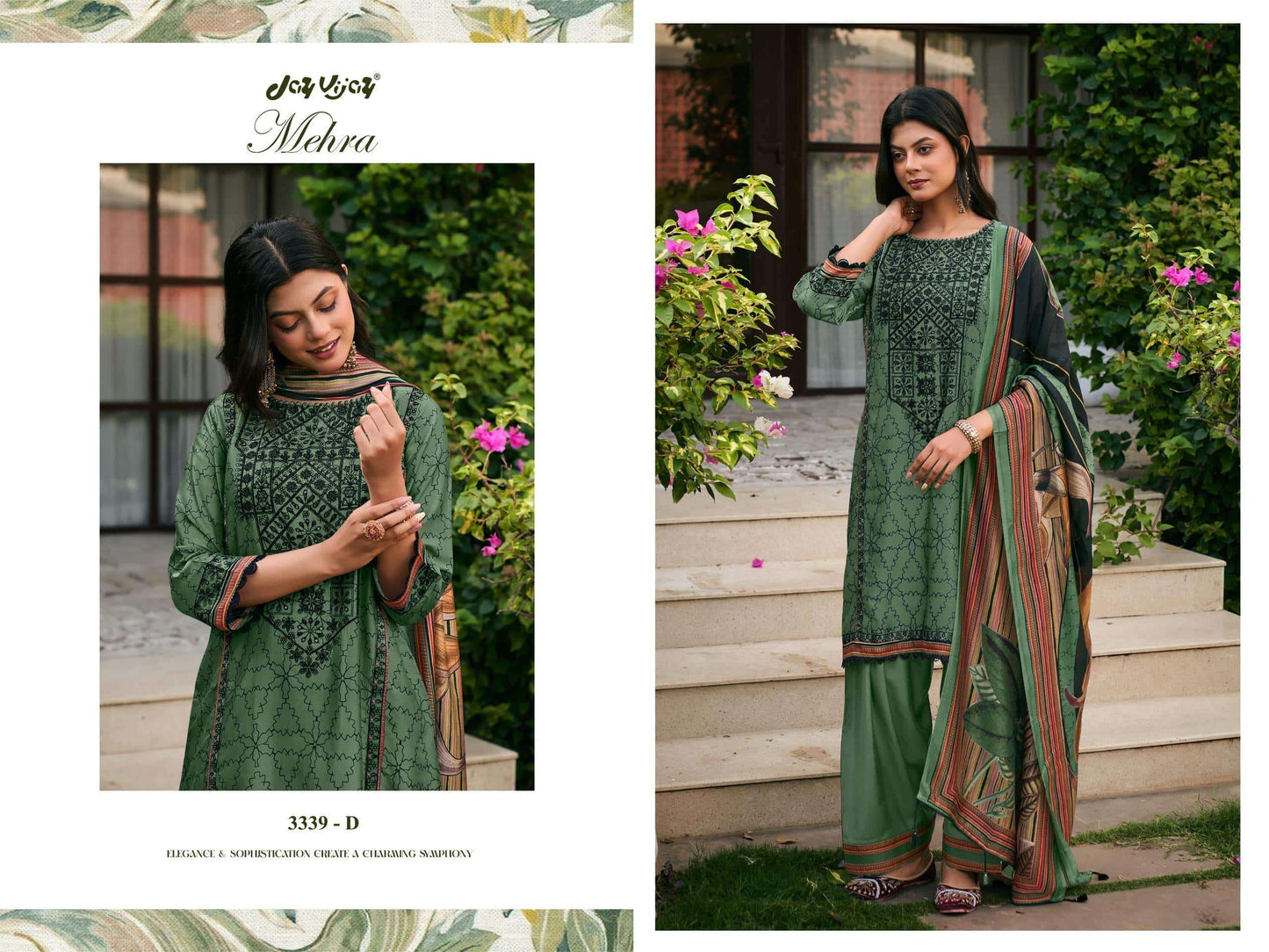 Jay Vijay Mehra 3339 Bemberg Tussar Silk Salwar Suit