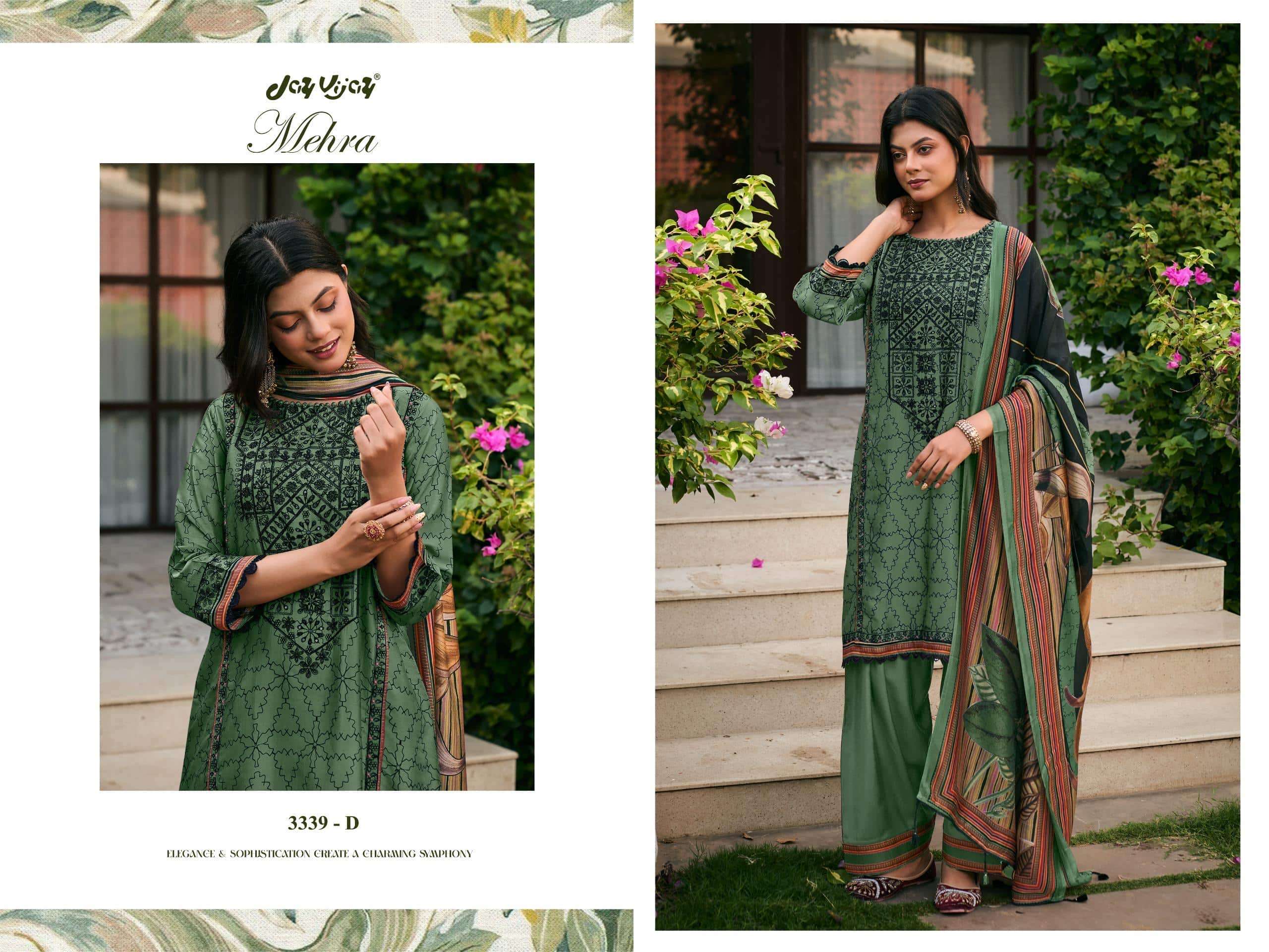 Jay Vijay Mehra 3339 Bemberg Tussar Silk Salwar Suit