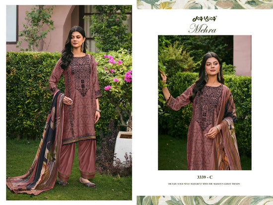 Jay Vijay Mehra 3339 Bemberg Tussar Silk Salwar Suit