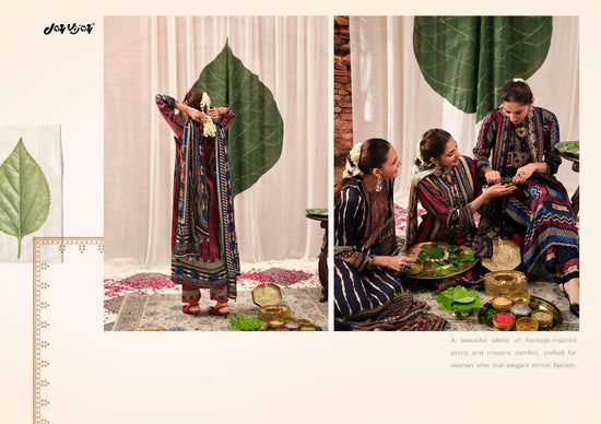 Jay Vijay Mehroom Premium Kutch Satin Ajrak Dress Material
