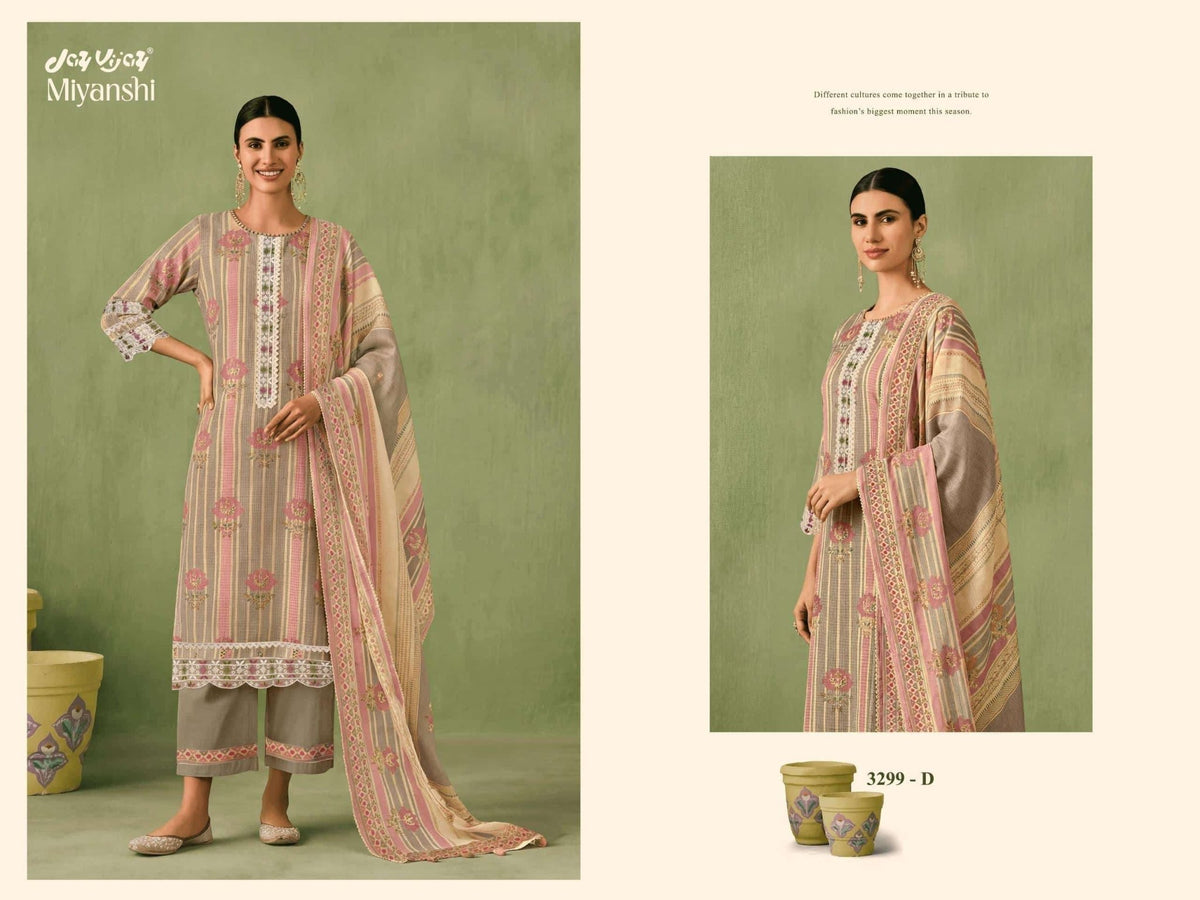 Jay Vijay Miyanshi 3299 Kota Checks Dress Material - Amrah Wholesale