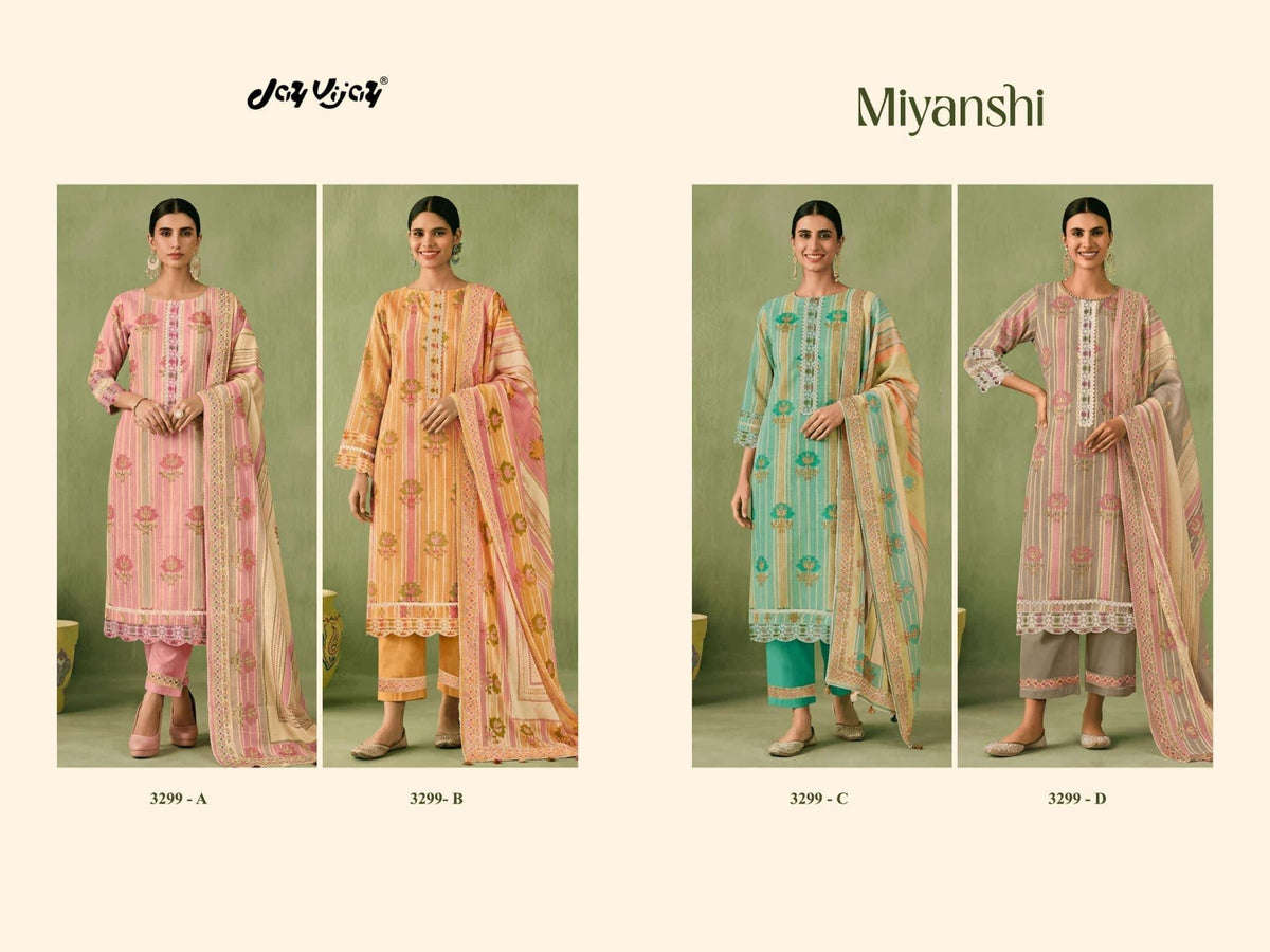 Jay Vijay Miyanshi 3299 Kota Checks Dress Material - Amrah Wholesale