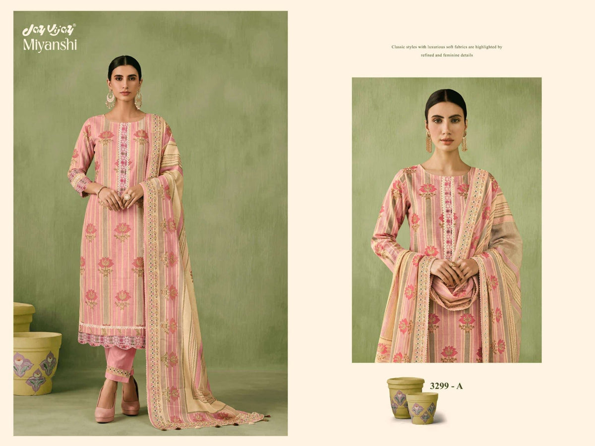 Jay Vijay Miyanshi 3299 Kota Checks Dress Material - Amrah Wholesale