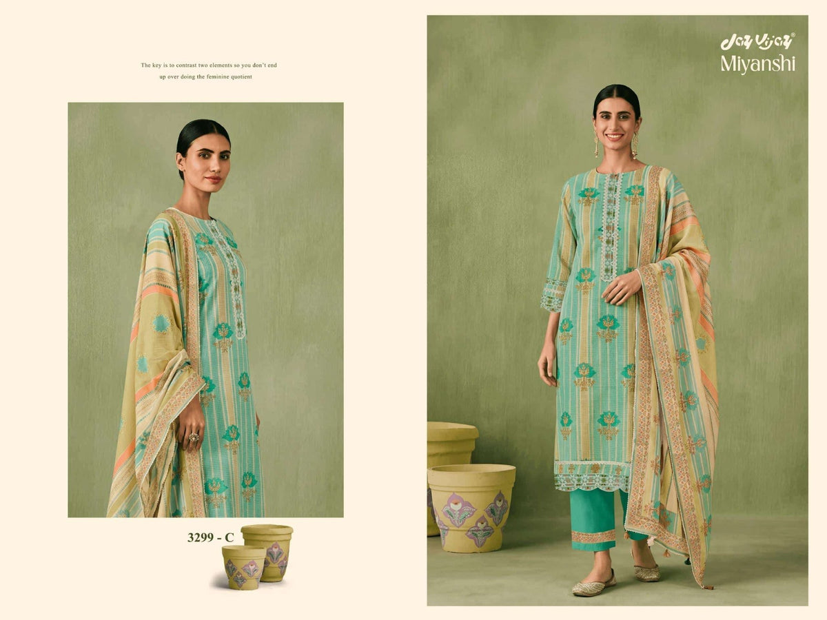 Jay Vijay Miyanshi 3299 Kota Checks Dress Material - Amrah Wholesale