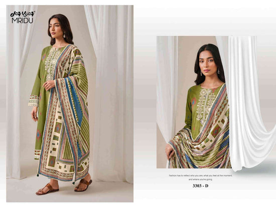 Jay Vijay Mridu 3303 Fancy Cotton Dress Material - Amrah Wholesale