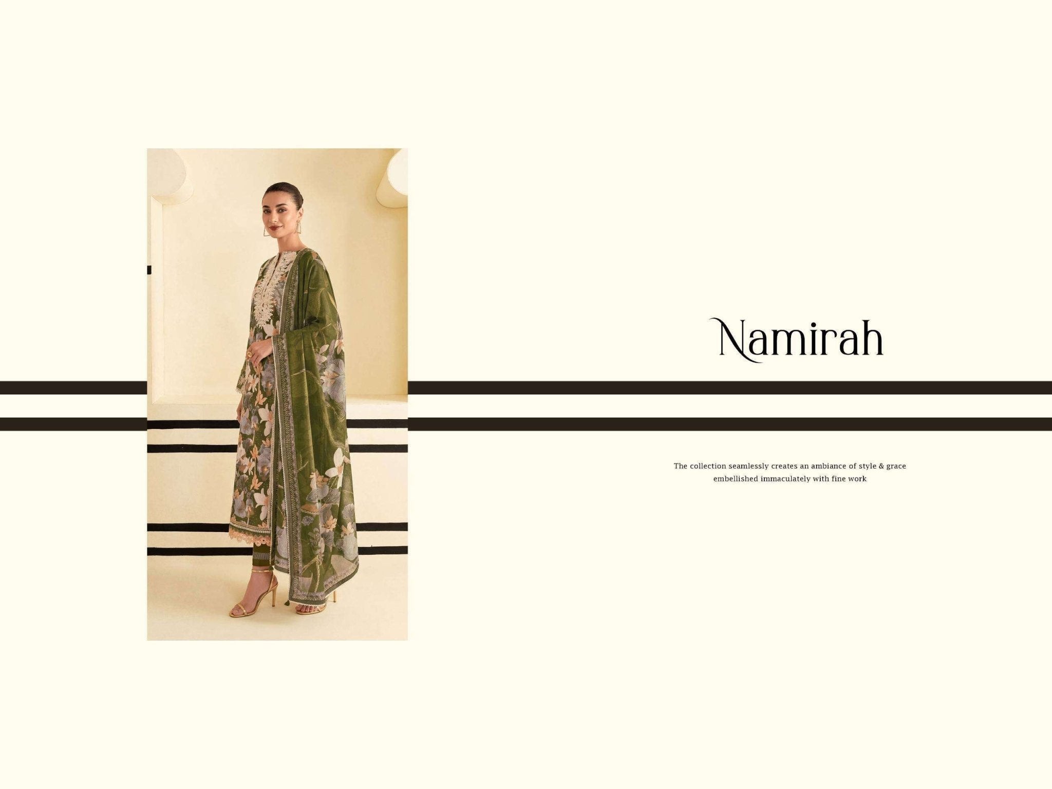 Jay Vijay Namirah 3295 Dress Material Wholesale Catalogue - Amrah Wholesale