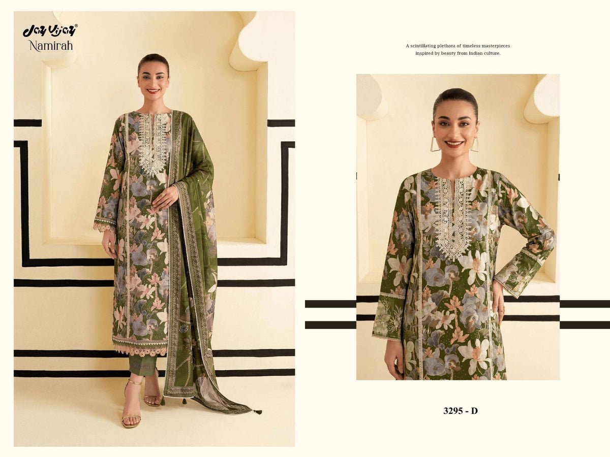 Jay Vijay Namirah 3295 Dress Material Wholesale Catalogue - Amrah Wholesale