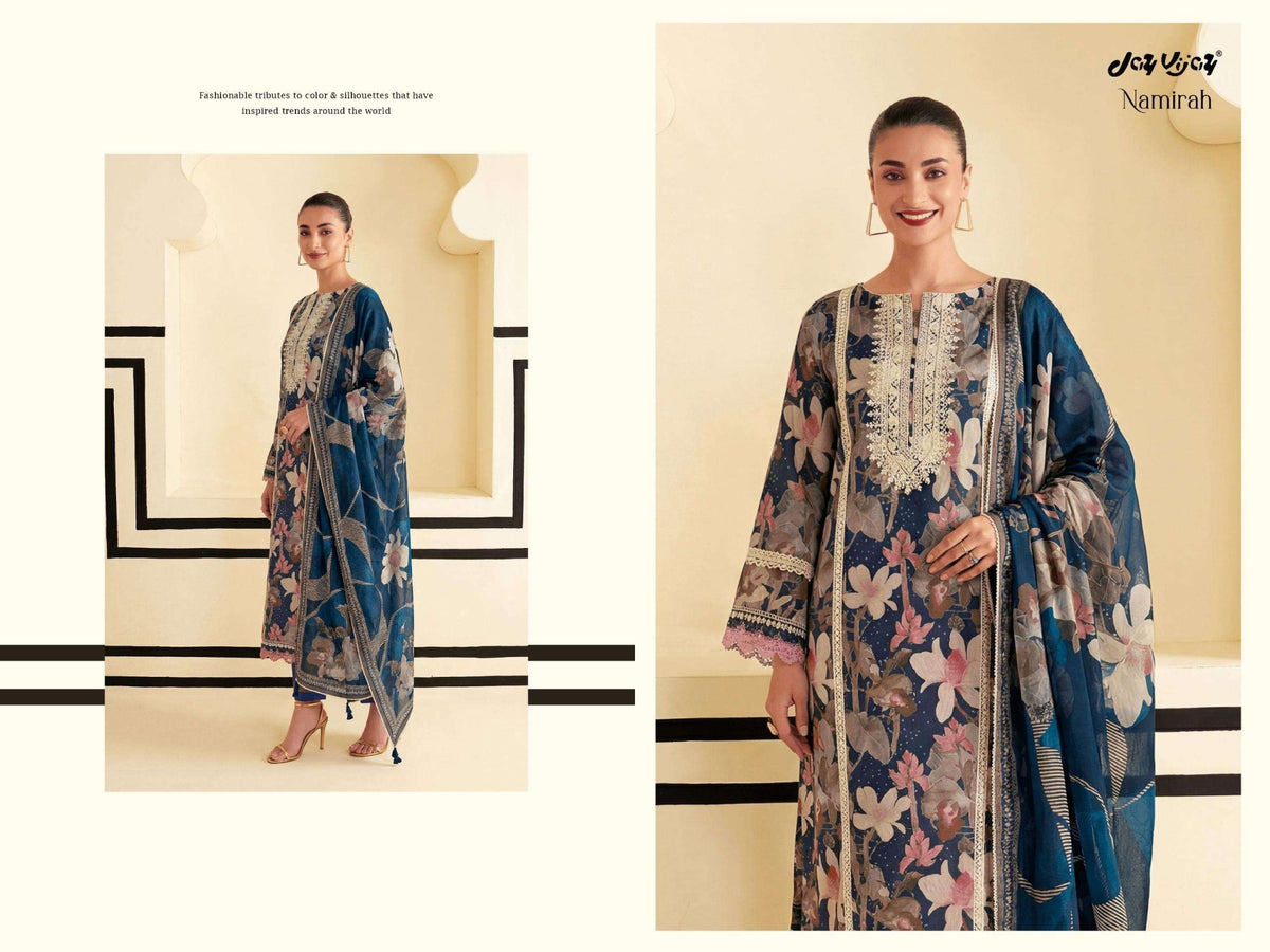 Jay Vijay Namirah 3295 Dress Material Wholesale Catalogue - Amrah Wholesale