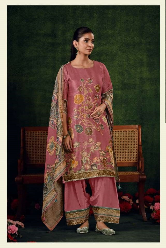 Jay Vijay Neelya 3349 Premium Bemberg Silk Designer Dress Material