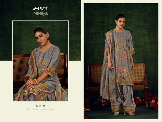 Jay Vijay Neelya 3349 Premium Bemberg Silk Designer Dress Material