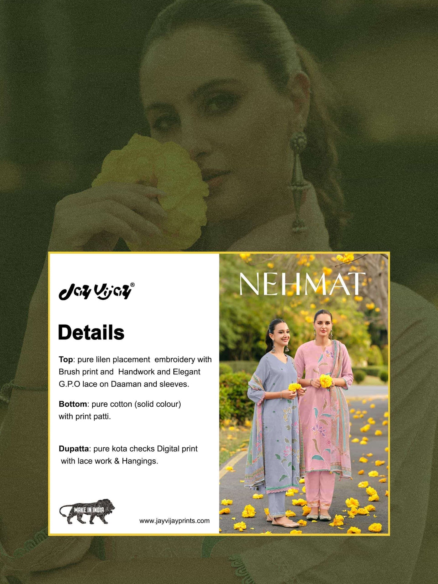 Jay Vijay Nehmat Dress Material Wholesale Catalogue - Amrah Wholesale