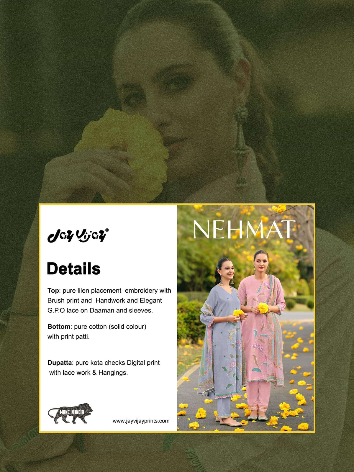 Jay Vijay Nehmat Dress Material Wholesale Catalogue - Amrah Wholesale