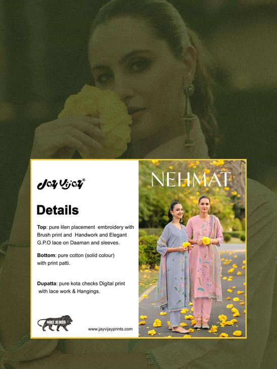 Jay Vijay Nehmat Dress Material Wholesale Catalogue - Amrah Wholesale