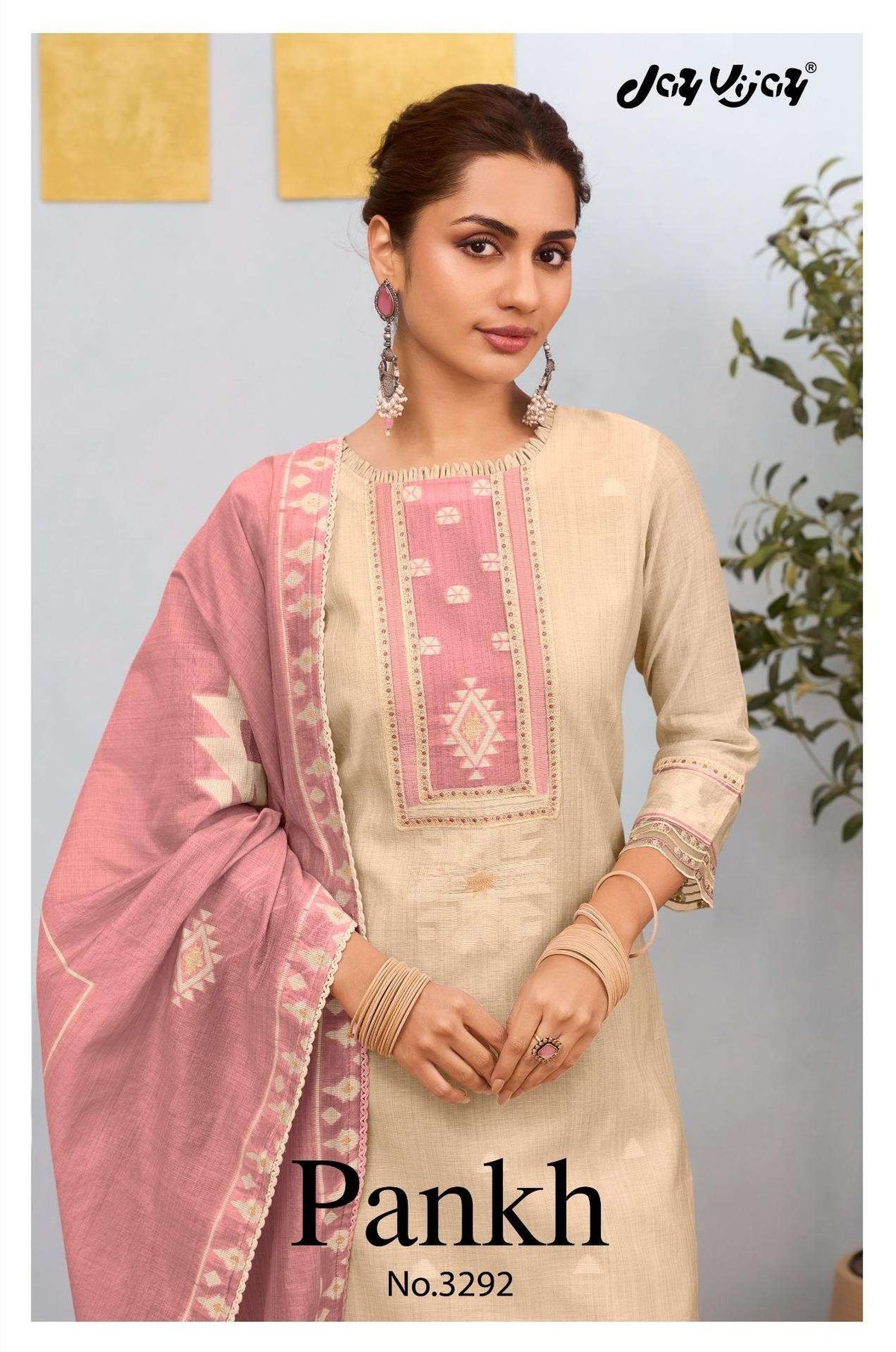 Jay Vijay Pankh 3292 Pure Cotton Dress Material - Amrah Wholesale
