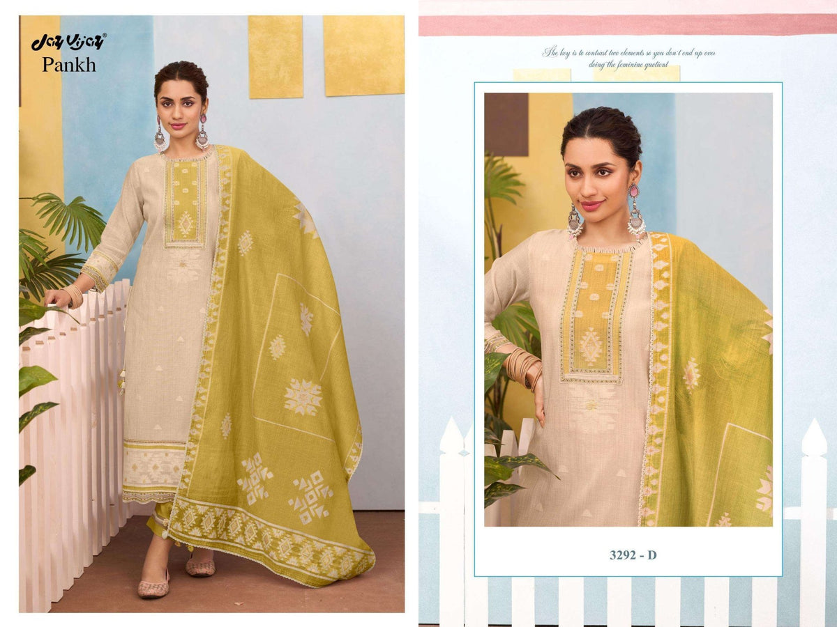 Jay Vijay Pankh 3292 Pure Cotton Dress Material - Amrah Wholesale