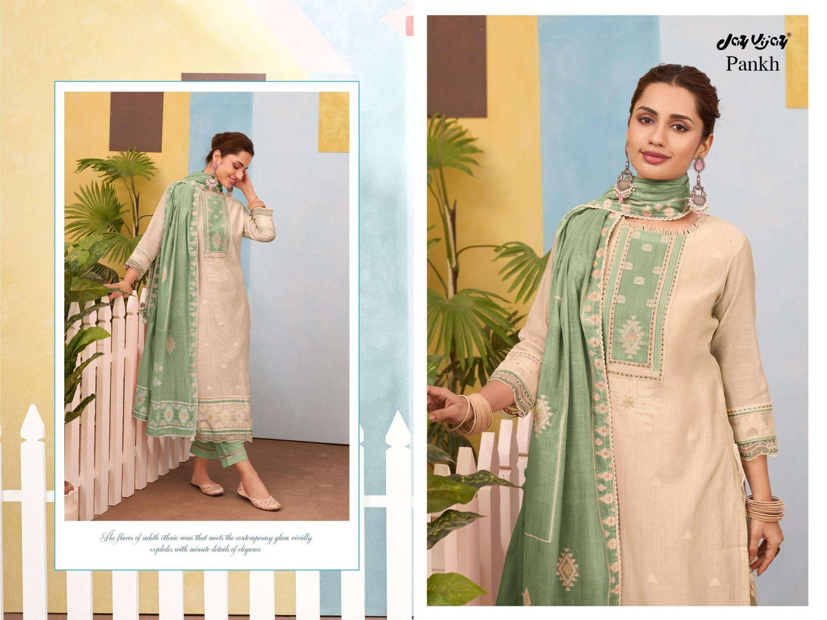 Jay Vijay Pankh 3292 Pure Cotton Dress Material - Amrah Wholesale