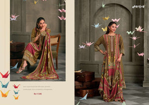 Jay Vijay Pankhee Pashmina Digital Printed Dress Material