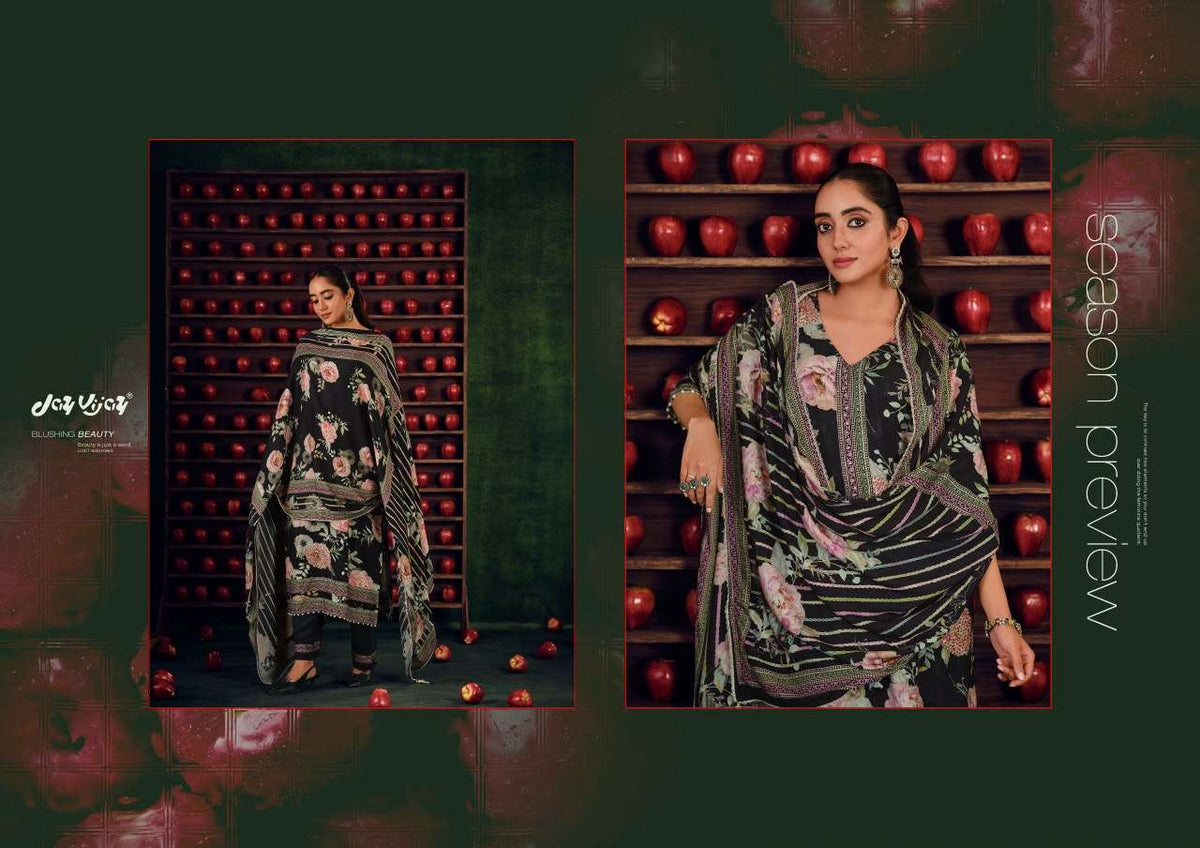 Jay Vijay Pashm Dastan Premium Pashmina Self Jacquard Dress Material