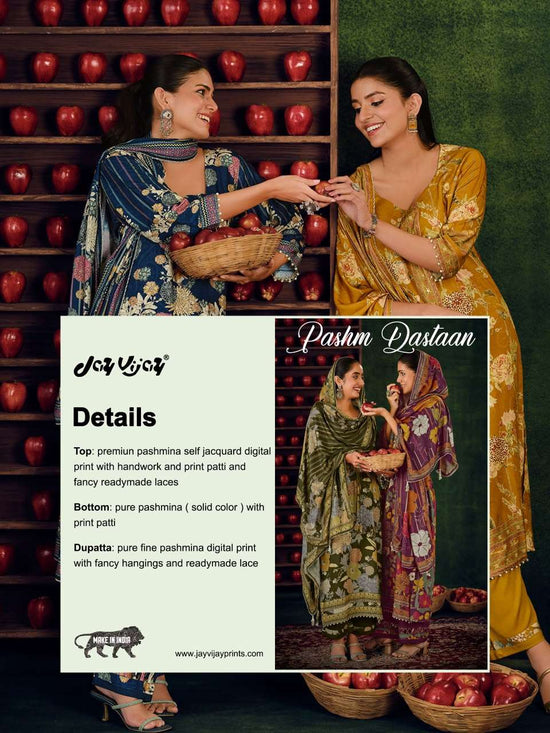 Jay Vijay Pashm Dastan Premium Pashmina Self Jacquard Dress Material