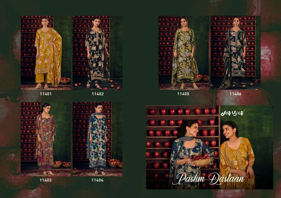Jay Vijay Pashm Dastan Premium Pashmina Self Jacquard Dress Material
