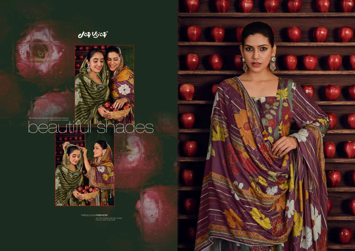 Jay Vijay Pashm Dastan Premium Pashmina Self Jacquard Dress Material