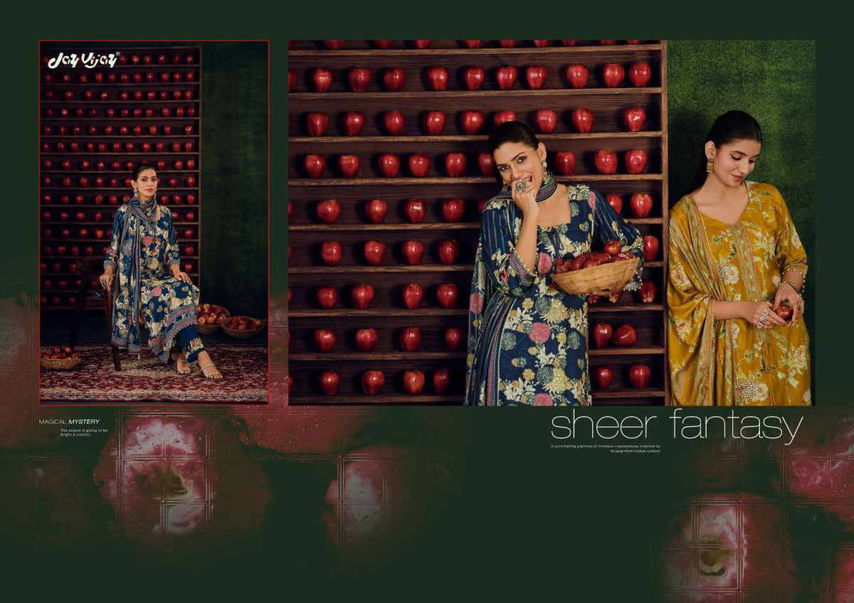 Jay Vijay Pashm Dastan Premium Pashmina Self Jacquard Dress Material