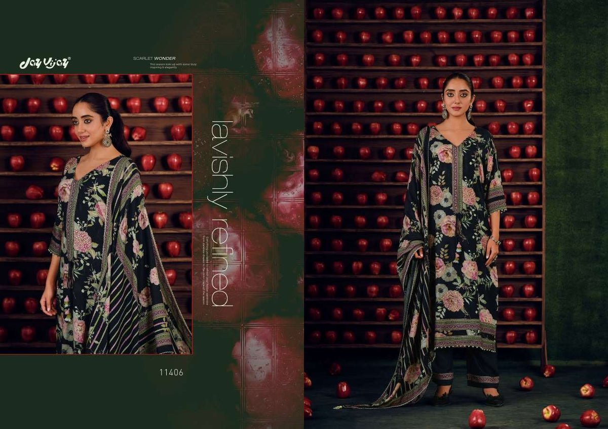 Jay Vijay Pashm Dastan Premium Pashmina Self Jacquard Dress Material