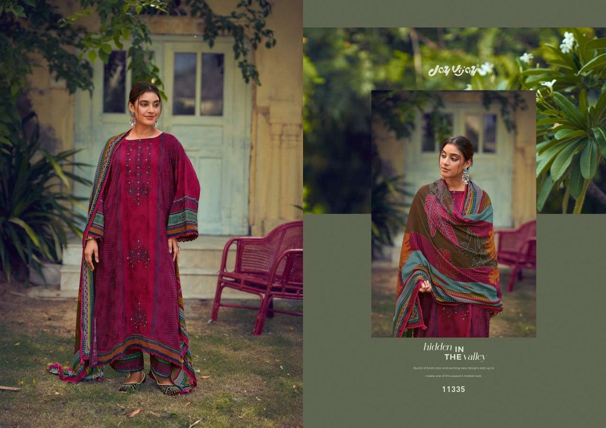 Jay Vijay Pashm Noor Pashmina Jacquard Pakistani Suit