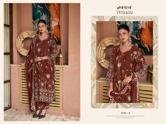 Jay Vijay Pranati 3334 Bemberg Muslin Silk Dress Material