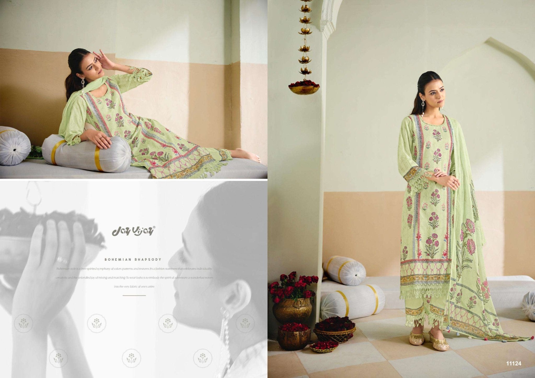 Jay Vijay Pranaya Premium Cotton Dress Material - Amrah Wholesale