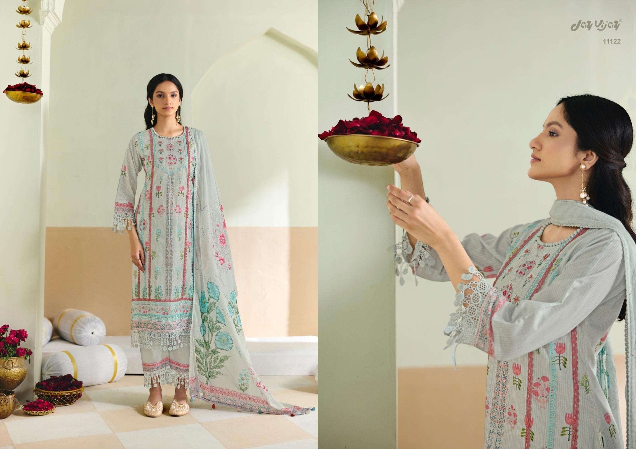 Jay Vijay Pranaya Premium Cotton Dress Material - Amrah Wholesale