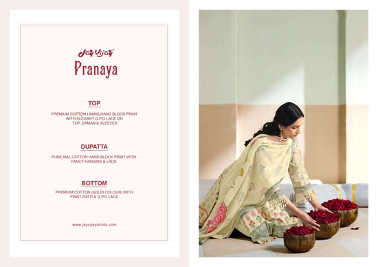 Jay Vijay Pranaya Premium Cotton Dress Material - Amrah Wholesale