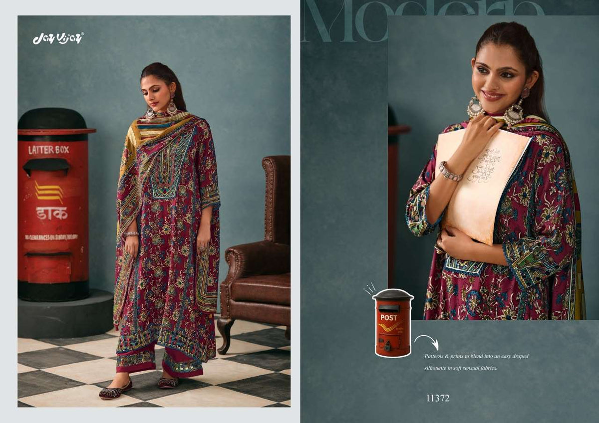 Jay Vijay Purani Dak Premium Pashmina Salwar Suit Catalog