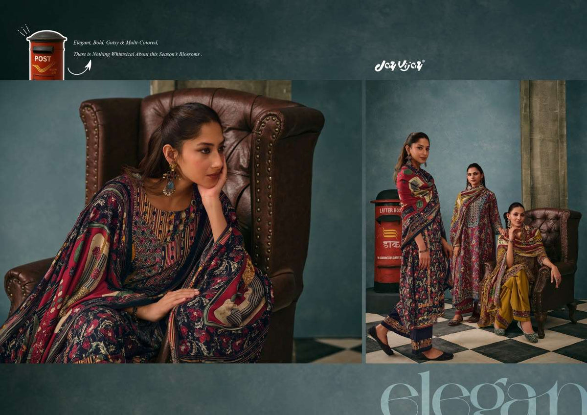Jay Vijay Purani Dak Premium Pashmina Salwar Suit Catalog