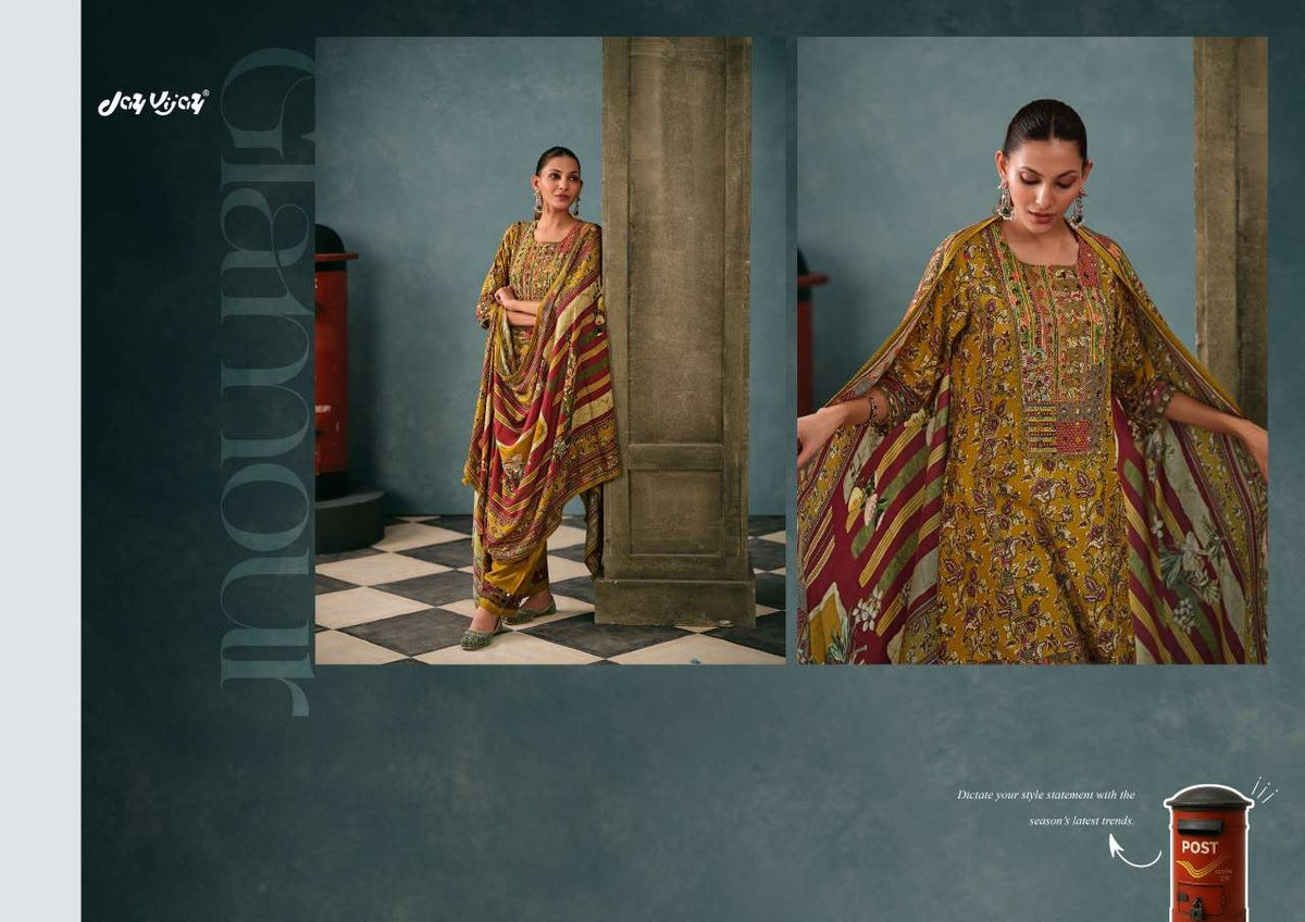 Jay Vijay Purani Dak Premium Pashmina Salwar Suit Catalog