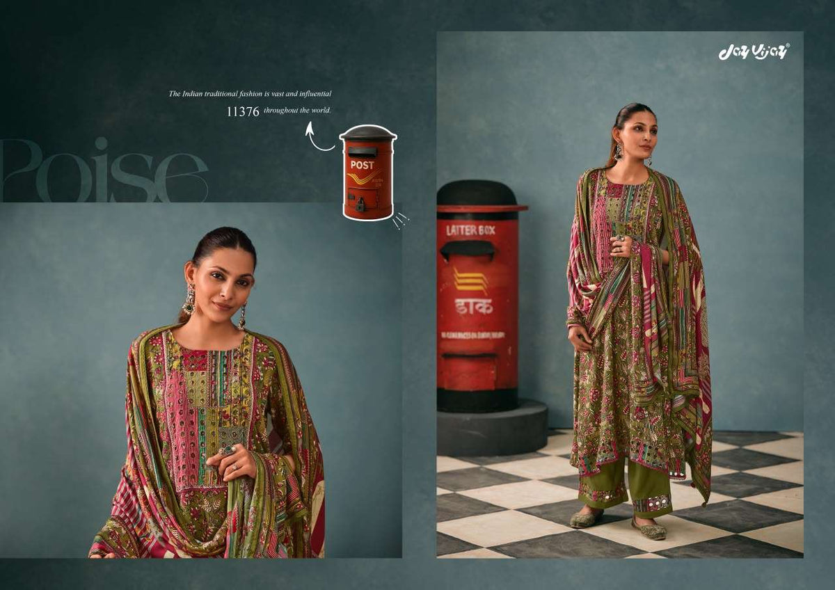 Jay Vijay Purani Dak Premium Pashmina Salwar Suit Catalog