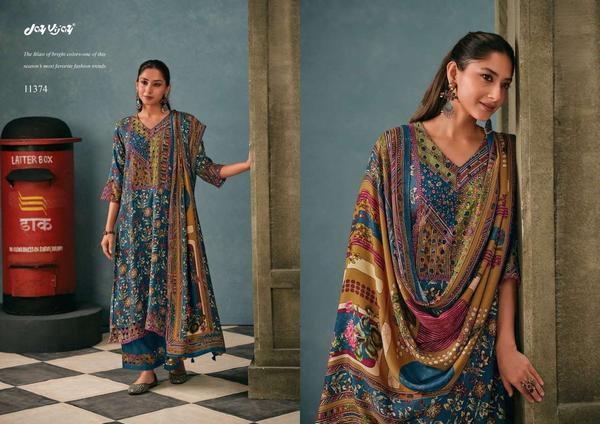 Jay Vijay Purani Dak Premium Pashmina Salwar Suit Catalog