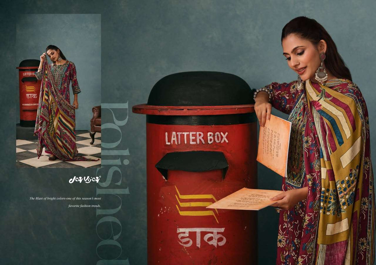 Jay Vijay Purani Dak Premium Pashmina Salwar Suit Catalog