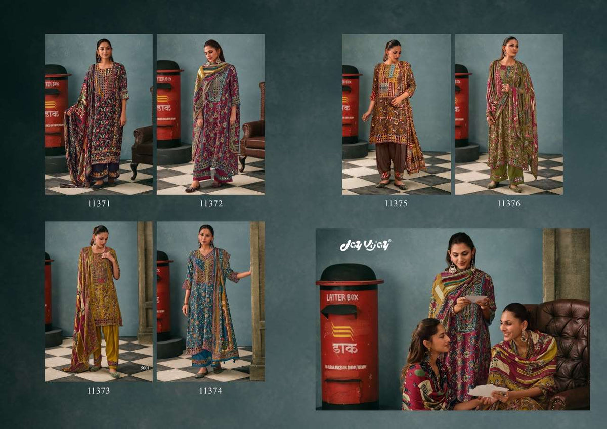 Jay Vijay Purani Dak Premium Pashmina Salwar Suit Catalog