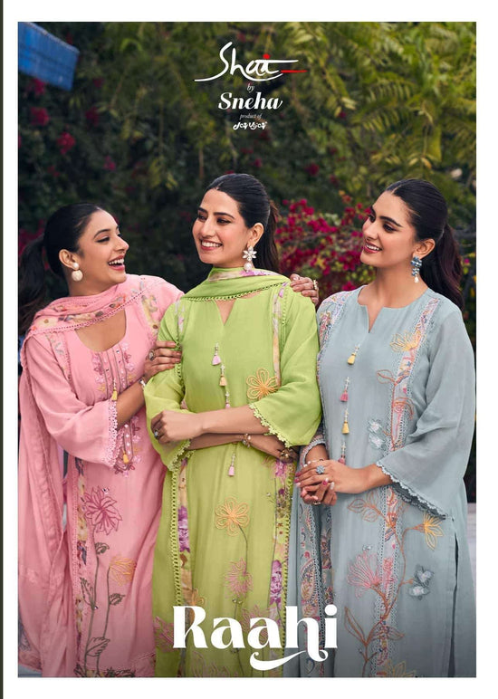 Jay Vijay Raahi Malai Chanderi Dress Material Wholesale Surat - Amrah Wholesale
