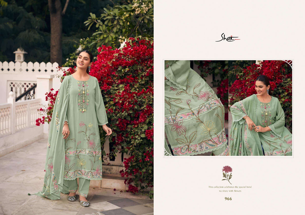 Jay Vijay Raahi Malai Chanderi Dress Material Wholesale Surat - Amrah Wholesale