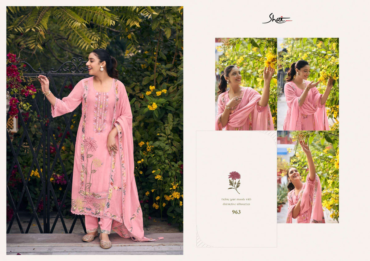 Jay Vijay Raahi Malai Chanderi Dress Material Wholesale Surat - Amrah Wholesale