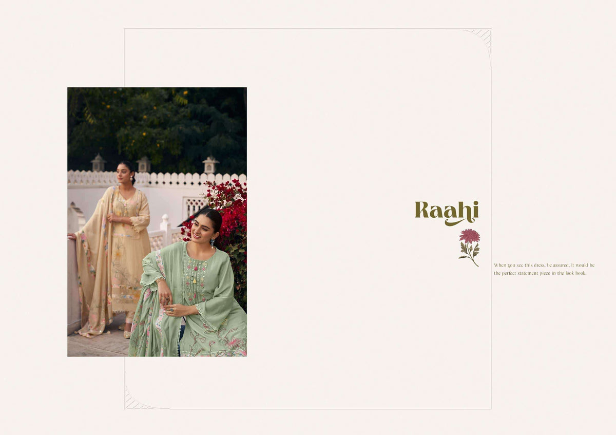 Jay Vijay Raahi Malai Chanderi Dress Material Wholesale Surat - Amrah Wholesale