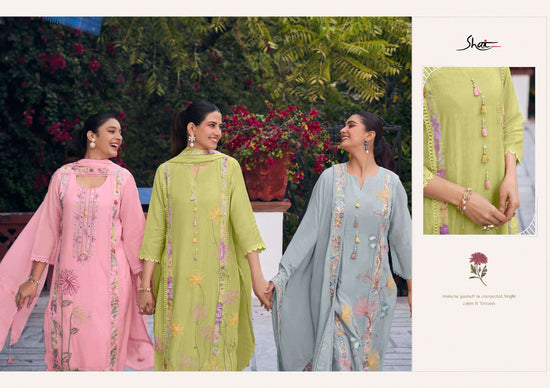 Jay Vijay Raahi Malai Chanderi Dress Material Wholesale Surat - Amrah Wholesale