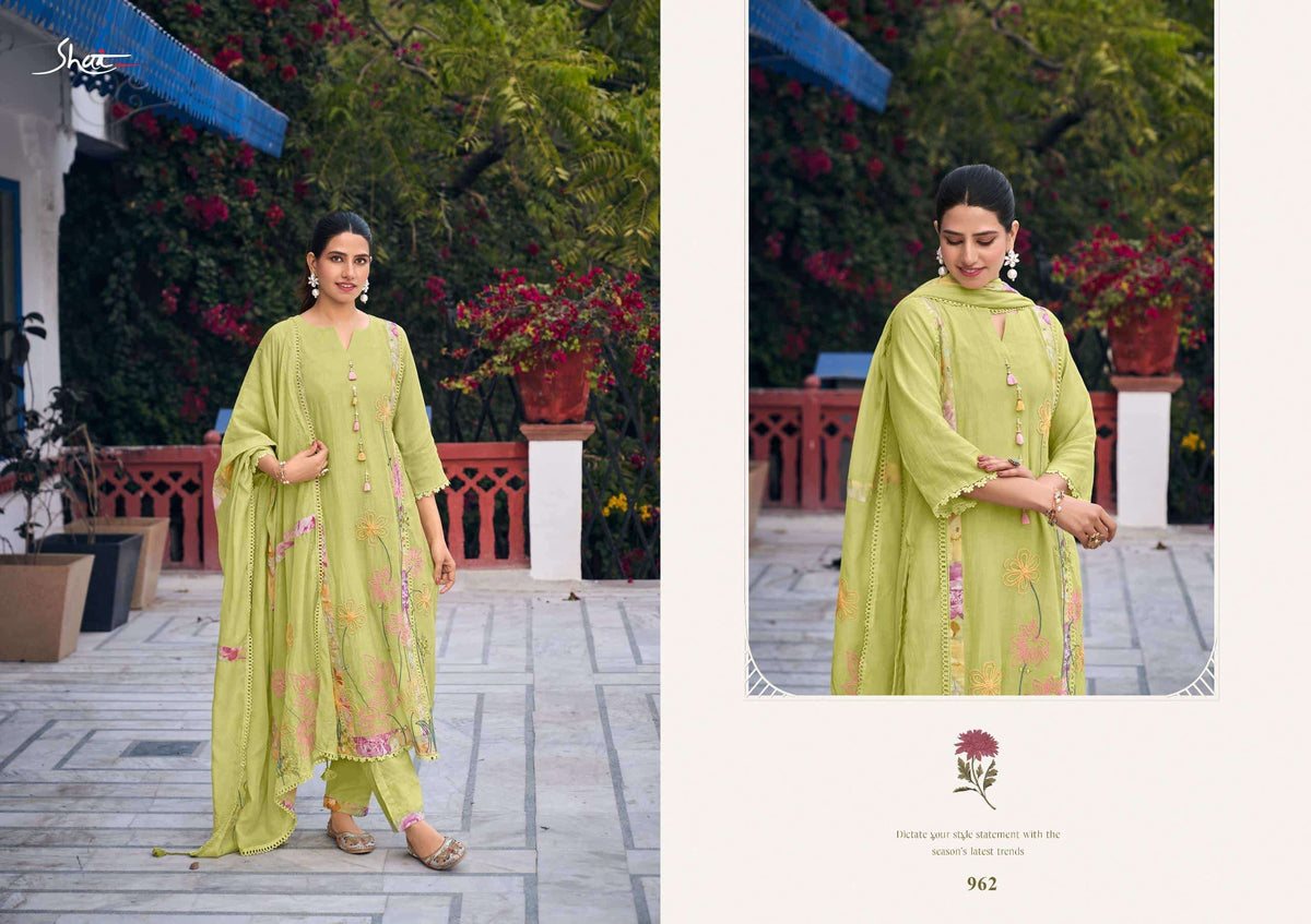 Jay Vijay Raahi Malai Chanderi Dress Material Wholesale Surat - Amrah Wholesale