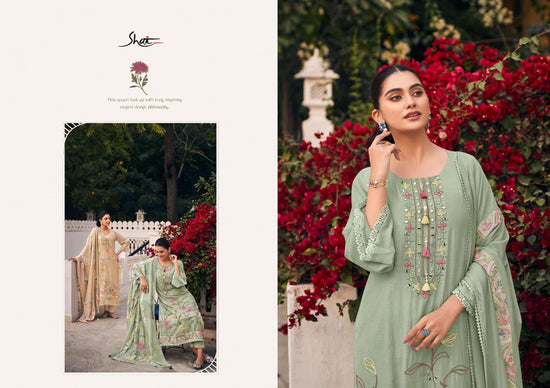 Jay Vijay Raahi Malai Chanderi Dress Material Wholesale Surat - Amrah Wholesale