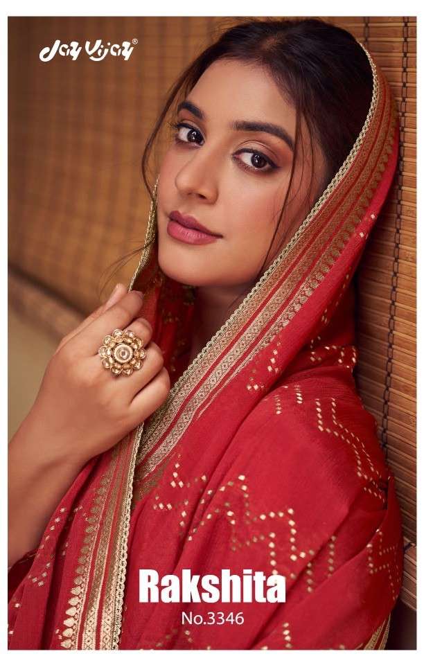 Jay Vijay Rakshita 3346 Bemberg Chiniya Silk Dress Material